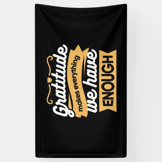 Inspirerend dankbaarheid typografie citaten spandoek (Verticaal)
