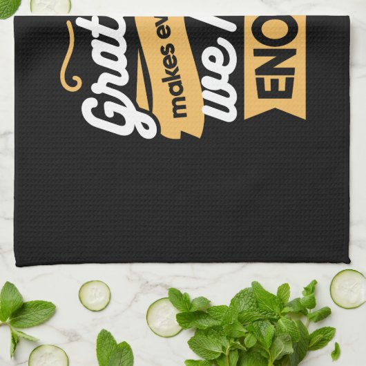 Inspirerend dankbaarheid typografie citaten theedoek (Gevouwen)