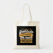 Inspirerend dankbaarheid typografie citaten tote bag (Voorkant)