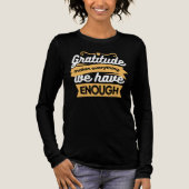 Inspirerend dankbaarheid typografie citaten Tri-Blend shirt (Voorkant)