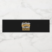 Inspirerend dankbaarheid typografie citaten waterfles etiket (Enkel label)