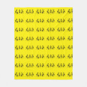 Inspirerend dans, Afrikaanse kunst Schattige geel Fleece Deken (Voorkant)