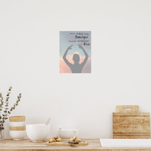 Inspirerend danscitaat 1 poster (Keuken)