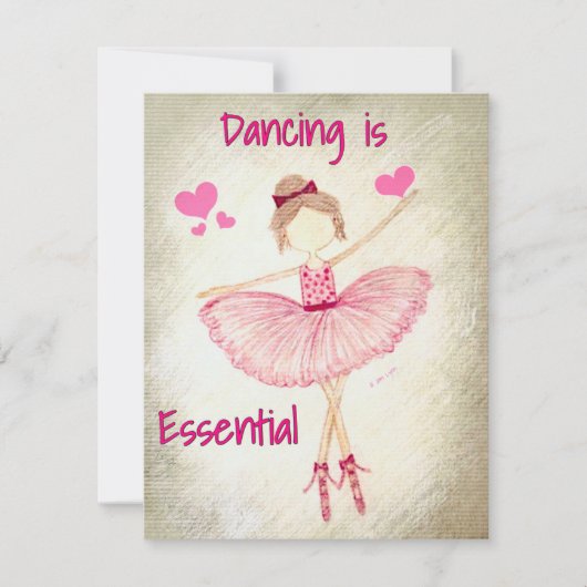 Inspirerend danseres ballet Kaart personaliseer de (Voorkant)