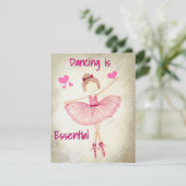 Inspirerend danseres ballet Kaart personaliseer de (Staand voorkant)