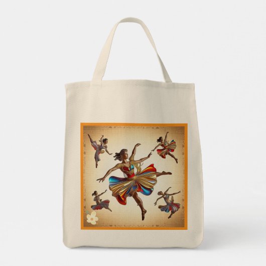 "Inspirerend dansritmes" Tote Bag (Achterkant)