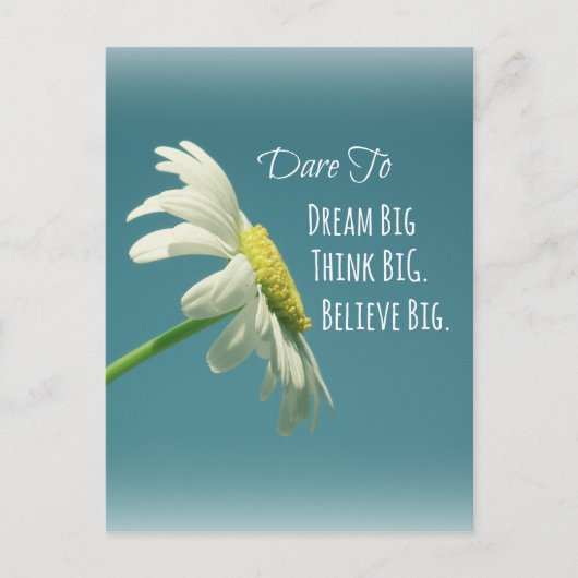 Inspirerend dare to Dream Big Quote Briefkaart (Voorkant)