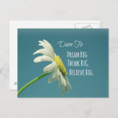 Inspirerend dare to Dream Big Quote Briefkaart (Voorkant / Achterkant)
