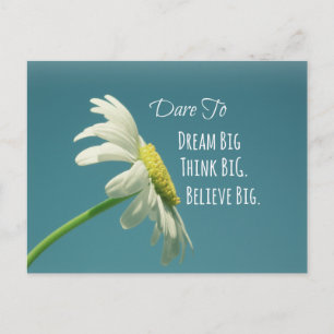 Inspirerend dare to Dream Big Quote Briefkaart