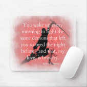 Inspirerend dat Bravery Quote is Muismat (Met muis)