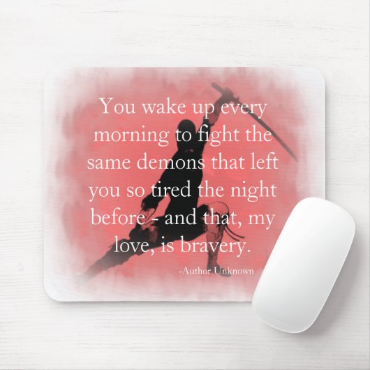 Inspirerend dat Bravery Quote is Muismat (Met muis)