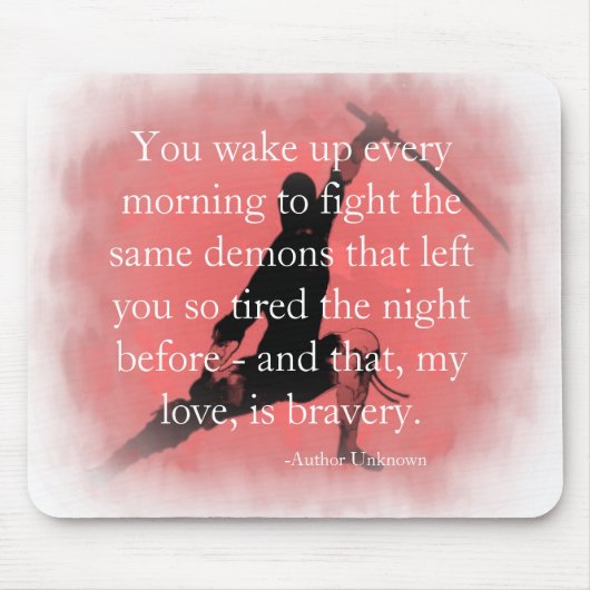 Inspirerend dat Bravery Quote is Muismat (Voorkant)