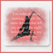 Inspirerend dat Bravery Quote is Muismat