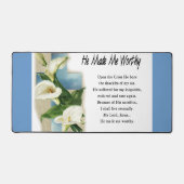 Inspirerend dat hij me waardig maakte bureaumat (Voorkant)