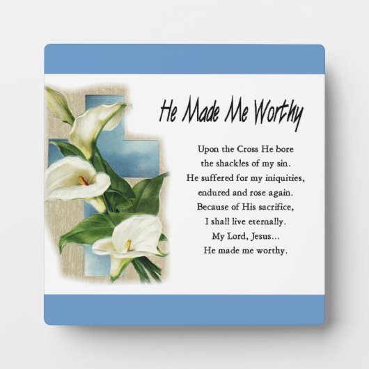 Inspirerend dat hij me waardig maakte fotoplaat (Voorkant)