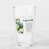 Inspirerend dat hij me waardig maakte glas (Achterkant)