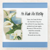 Inspirerend dat hij me waardig maakte glazen onderzetter (Voorkant)