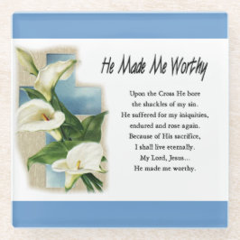 Inspirerend dat hij me waardig maakte glazen onderzetter