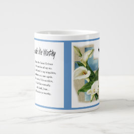 Inspirerend dat hij me waardig maakte grote koffiekop