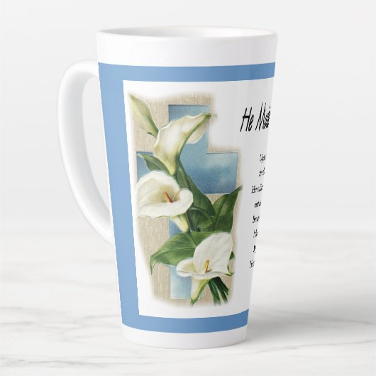 Inspirerend dat hij me waardig maakte latte mok (Linkerhoek)