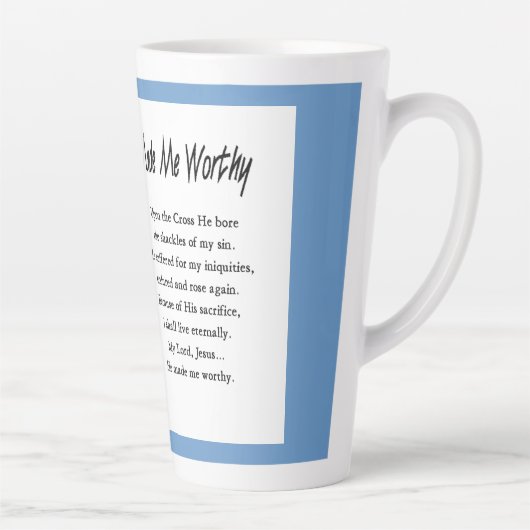 Inspirerend dat hij me waardig maakte latte mok (Rechts)