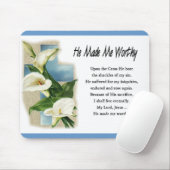 Inspirerend dat hij me waardig maakte muismat (Met muis)