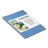 Inspirerend dat hij me waardig maakte notitieboek (Rechterzijde)