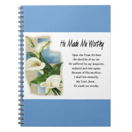 Inspirerend dat hij me waardig maakte notitieboek