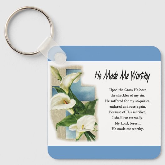 Inspirerend dat hij me waardig maakte sleutelhanger (Voorkant)