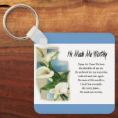 Inspirerend dat hij me waardig maakte sleutelhanger (Voorkant)