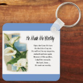 Inspirerend dat hij me waardig maakte sleutelhanger (Achterkant)