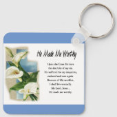 Inspirerend dat hij me waardig maakte sleutelhanger (Achterkant)