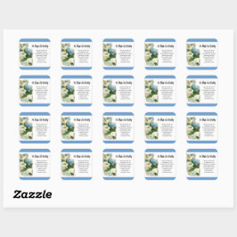 Inspirerend dat hij me waardig maakte vierkante sticker