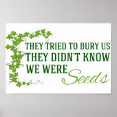 Inspirerend dat wij het zaadcitaat waren poster (Voorkant)