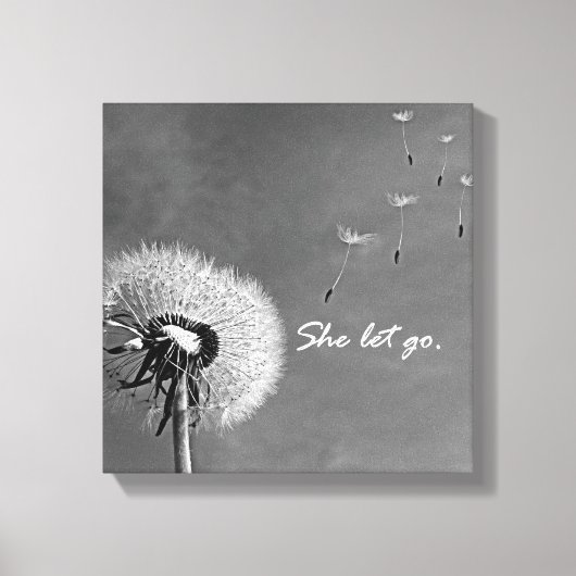 Inspirerend dat ze een prijsopgave met Dandelion l Canvas Afdruk (Voorkant)