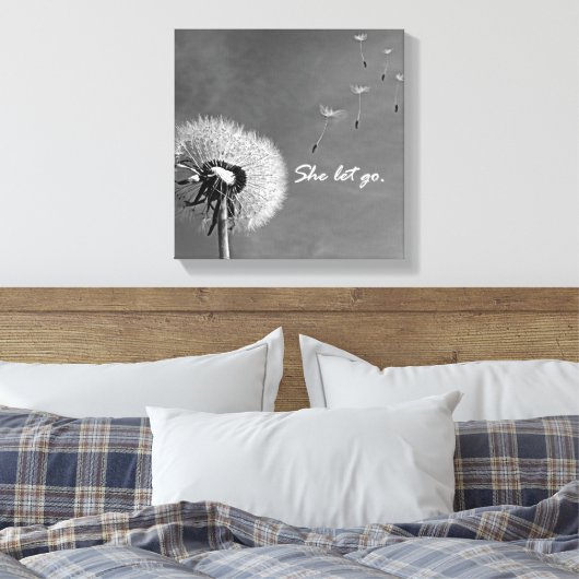 Inspirerend dat ze een prijsopgave met Dandelion l Canvas Afdruk (Insitu (Slaapkamer))