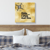 Inspirerend degenen die roamen ... canvas afdruk (Insitu (Slaapkamer))