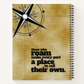 Inspirerend degenen die roamen ... Reis Notitieboek (Achterkant)