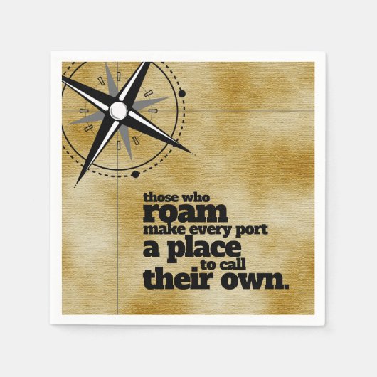 Inspirerend degenen die roamen ... servet (Voorkant)