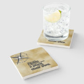 Inspirerend degenen die roamen ... stenen onderzetter (Zijkant)