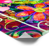 Inspirerend "Denk Positieve Gedachten" Tuin Poster (Hoek)