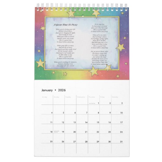 Inspirerend denkbeelden kalender (Jan 2026)