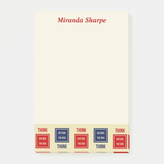Inspirerend denken buiten de doos post-it® notes (Voorkant)