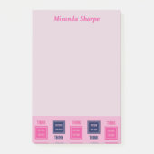Inspirerend denken buiten de doos roze post-it® notes (Voorkant)