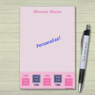 Inspirerend denken buiten de doos roze post-it® notes