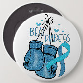 Inspirerend diabetesbewustzijn/ondersteuning ronde button 6,0 cm (Voorkant /achterkant)