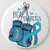 Inspirerend diabetesbewustzijn/ondersteuning ronde button 6,0 cm (Voorkant)