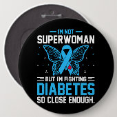 Inspirerend diabetesbewustzijn/ondersteuning ronde button 6,0 cm (Voorkant /achterkant)