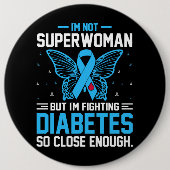 Inspirerend diabetesbewustzijn/ondersteuning ronde button 6,0 cm (Voorkant)