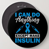 Inspirerend diabetesbewustzijn/ondersteuning ronde button 6,0 cm (Voorkant /achterkant)